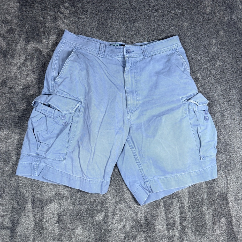 Polo Ralph Lauren Mens 36 Blue Classic Polo 67 Chino Cargo Shorts Cotton Utility